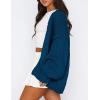 imagePRETTYGARDEN Womens Cardigan Sweaters 2024 Fall Trendy Chunky Knit Outerwear Outfits Fashion Long Sleeve CardigansDark Blue