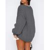 imagePRETTYGARDEN Womens Cardigan Sweaters 2024 Fall Trendy Chunky Knit Outerwear Outfits Fashion Long Sleeve CardigansDark Grey