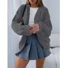 imagePRETTYGARDEN Womens Cardigan Sweaters 2024 Fall Trendy Chunky Knit Outerwear Outfits Fashion Long Sleeve CardigansDark Grey