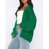imagePRETTYGARDEN Womens Cardigan Sweaters 2024 Fall Trendy Chunky Knit Outerwear Outfits Fashion Long Sleeve CardigansGreen