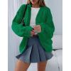 imagePRETTYGARDEN Womens Cardigan Sweaters 2024 Fall Trendy Chunky Knit Outerwear Outfits Fashion Long Sleeve CardigansGreen