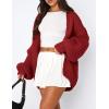 imagePRETTYGARDEN Womens Cardigan Sweaters 2024 Fall Trendy Chunky Knit Outerwear Outfits Fashion Long Sleeve CardigansJujube Red