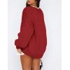 imagePRETTYGARDEN Womens Cardigan Sweaters 2024 Fall Trendy Chunky Knit Outerwear Outfits Fashion Long Sleeve CardigansJujube Red