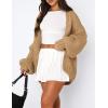 imagePRETTYGARDEN Womens Cardigan Sweaters 2024 Fall Trendy Chunky Knit Outerwear Outfits Fashion Long Sleeve CardigansKhaki