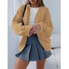 imagePRETTYGARDEN Womens Cardigan Sweaters 2024 Fall Trendy Chunky Knit Outerwear Outfits Fashion Long Sleeve CardigansKhaki