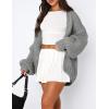 imagePRETTYGARDEN Womens Cardigan Sweaters 2024 Fall Trendy Chunky Knit Outerwear Outfits Fashion Long Sleeve CardigansLight Grey