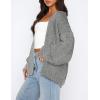 imagePRETTYGARDEN Womens Cardigan Sweaters 2024 Fall Trendy Chunky Knit Outerwear Outfits Fashion Long Sleeve CardigansLight Grey