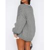 imagePRETTYGARDEN Womens Cardigan Sweaters 2024 Fall Trendy Chunky Knit Outerwear Outfits Fashion Long Sleeve CardigansLight Grey