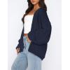 imagePRETTYGARDEN Womens Cardigan Sweaters 2024 Fall Trendy Chunky Knit Outerwear Outfits Fashion Long Sleeve CardigansNavy
