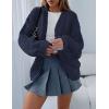 imagePRETTYGARDEN Womens Cardigan Sweaters 2024 Fall Trendy Chunky Knit Outerwear Outfits Fashion Long Sleeve CardigansNavy