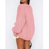 imagePRETTYGARDEN Womens Cardigan Sweaters 2024 Fall Trendy Chunky Knit Outerwear Outfits Fashion Long Sleeve CardigansPink