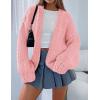 imagePRETTYGARDEN Womens Cardigan Sweaters 2024 Fall Trendy Chunky Knit Outerwear Outfits Fashion Long Sleeve CardigansPink