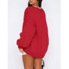 imagePRETTYGARDEN Womens Cardigan Sweaters 2024 Fall Trendy Chunky Knit Outerwear Outfits Fashion Long Sleeve CardigansRed