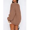 imagePRETTYGARDEN Womens Cardigan Sweaters 2024 Fall Trendy Chunky Knit Outerwear Outfits Fashion Long Sleeve CardigansRed Camel