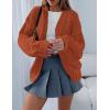 imagePRETTYGARDEN Womens Cardigan Sweaters 2024 Fall Trendy Chunky Knit Outerwear Outfits Fashion Long Sleeve CardigansRust Red