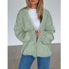 imagePRETTYGARDEN Womens Cardigan Sweaters 2024 Fall Trendy Chunky Knit Outerwear Outfits Fashion Long Sleeve CardigansSage Green
