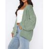 imagePRETTYGARDEN Womens Cardigan Sweaters 2024 Fall Trendy Chunky Knit Outerwear Outfits Fashion Long Sleeve CardigansSage Green