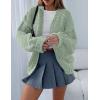 imagePRETTYGARDEN Womens Cardigan Sweaters 2024 Fall Trendy Chunky Knit Outerwear Outfits Fashion Long Sleeve CardigansSage Green