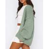 imagePRETTYGARDEN Womens Cardigan Sweaters 2024 Fall Trendy Chunky Knit Outerwear Outfits Fashion Long Sleeve CardigansSage Green