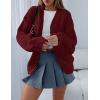 imagePRETTYGARDEN Womens Cardigan Sweaters 2024 Fall Trendy Chunky Knit Outerwear Outfits Fashion Long Sleeve CardigansWine Red
