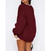 imagePRETTYGARDEN Womens Cardigan Sweaters 2024 Fall Trendy Chunky Knit Outerwear Outfits Fashion Long Sleeve CardigansWine Red