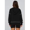 imagePRETTYGARDEN Womens Hooded Sweatshirts Long Sleeve Half Zip Cropped Hoodie Pullover Winter Fashion ClothesBlack