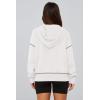 imagePRETTYGARDEN Womens Hooded Sweatshirts Long Sleeve Half Zip Cropped Hoodie Pullover Winter Fashion ClothesWhite
