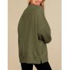imagePRTTYGARDEN Womens Long Sleeve Tops 2024 Fall Loose Crewneck Sweatshirt Trendy Casual Ribbed Pullover Knit OutfitArmy Green