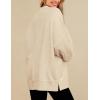 imagePRTTYGARDEN Womens Long Sleeve Tops 2024 Fall Loose Crewneck Sweatshirt Trendy Casual Ribbed Pullover Knit OutfitBeige