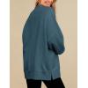imagePRTTYGARDEN Womens Long Sleeve Tops 2024 Fall Loose Crewneck Sweatshirt Trendy Casual Ribbed Pullover Knit OutfitBlue