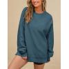 imagePRTTYGARDEN Womens Long Sleeve Tops 2024 Fall Loose Crewneck Sweatshirt Trendy Casual Ribbed Pullover Knit OutfitBlue