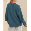 imagePRTTYGARDEN Womens Long Sleeve Tops 2024 Fall Loose Crewneck Sweatshirt Trendy Casual Ribbed Pullover Knit OutfitBlue