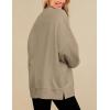 imagePRTTYGARDEN Womens Long Sleeve Tops 2024 Fall Loose Crewneck Sweatshirt Trendy Casual Ribbed Pullover Knit OutfitKhaki
