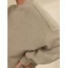 imagePRTTYGARDEN Womens Long Sleeve Tops 2024 Fall Loose Crewneck Sweatshirt Trendy Casual Ribbed Pullover Knit OutfitKhaki