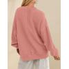 imagePRTTYGARDEN Womens Long Sleeve Tops 2024 Fall Loose Crewneck Sweatshirt Trendy Casual Ribbed Pullover Knit OutfitPink