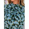 imagePRETTYGARDEN Floral Tops for Women Blouses Dressy Casual 2025 Summer Trendy Outfits Boho Pleated Short Sleeve ShirtsFloral Blue Yellow