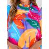 imagePRETTYGARDEN Floral Tops for Women Blouses Dressy Casual 2025 Summer Trendy Outfits Boho Pleated Short Sleeve ShirtsMulticolored Flower