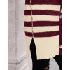 imagePRETTYGARDEN Womens Winter Striped Cardigan Sweaters Long Sleeve Button Down Open Front Chunky Knit Oversized Sweater CoatStriped Beige Wine Red