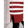 imagePRETTYGARDEN Womens Winter Striped Cardigan Sweaters Long Sleeve Button Down Open Front Chunky Knit Oversized Sweater CoatStriped Rust Red White