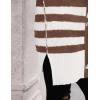 imagePRETTYGARDEN Womens Winter Striped Cardigan Sweaters Long Sleeve Button Down Open Front Chunky Knit Oversized Sweater CoatStriped White Coffee