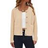 imagePRETTYGARDEN Womens Knit Cardigan Sweaters Fall Fashion Long Sleeve Open Front Button Down Trendy Casual Sweater JacketBeige