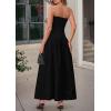 imagePRETTYGARDEN Womens 2025 Summer Strapless Maxi Dresses Patchwork Long Flowy Elegant Going Out Tube Top Dress with PocketsBlack