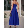 imagePRETTYGARDEN Womens 2025 Summer Strapless Maxi Dresses Patchwork Long Flowy Elegant Going Out Tube Top Dress with PocketsBlue