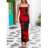 imagePRETTYGARDEN Womens Floral Maxi Dress Sexy Spaghetti Strap Mesh Dress Backless Slip Party Long Bodycon DressBlack