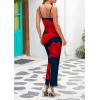 imagePRETTYGARDEN Womens Floral Maxi Dress Sexy Spaghetti Strap Mesh Dress Backless Slip Party Long Bodycon DressNavy