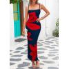 imagePRETTYGARDEN Womens Floral Maxi Dress Sexy Spaghetti Strap Mesh Dress Backless Slip Party Long Bodycon DressNavy