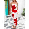 imagePRETTYGARDEN Womens Floral Maxi Dress Sexy Spaghetti Strap Mesh Dress Backless Slip Party Long Bodycon DressWhite