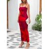 imagePRETTYGARDEN Womens Floral Maxi Dress Sexy Spaghetti Strap Mesh Dress Backless Slip Party Long Bodycon DressWine Red