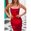 imagePRETTYGARDEN Womens Floral Maxi Dress Sexy Spaghetti Strap Mesh Dress Backless Slip Party Long Bodycon DressWine Red