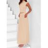 imagePRETTYGARDEN Womens Skirt Sets 2025 Summer Trendy 2 Piece Outfits Sleeveless Ruched Fitted Tops Ruffle Maxi SkirtsBeige